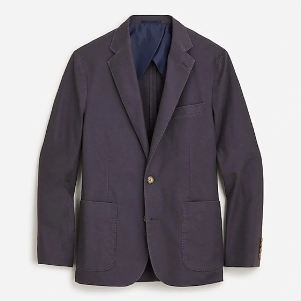 J Crew Slim-fit suit jacket in stretch hemp-organic cottonItem BC612